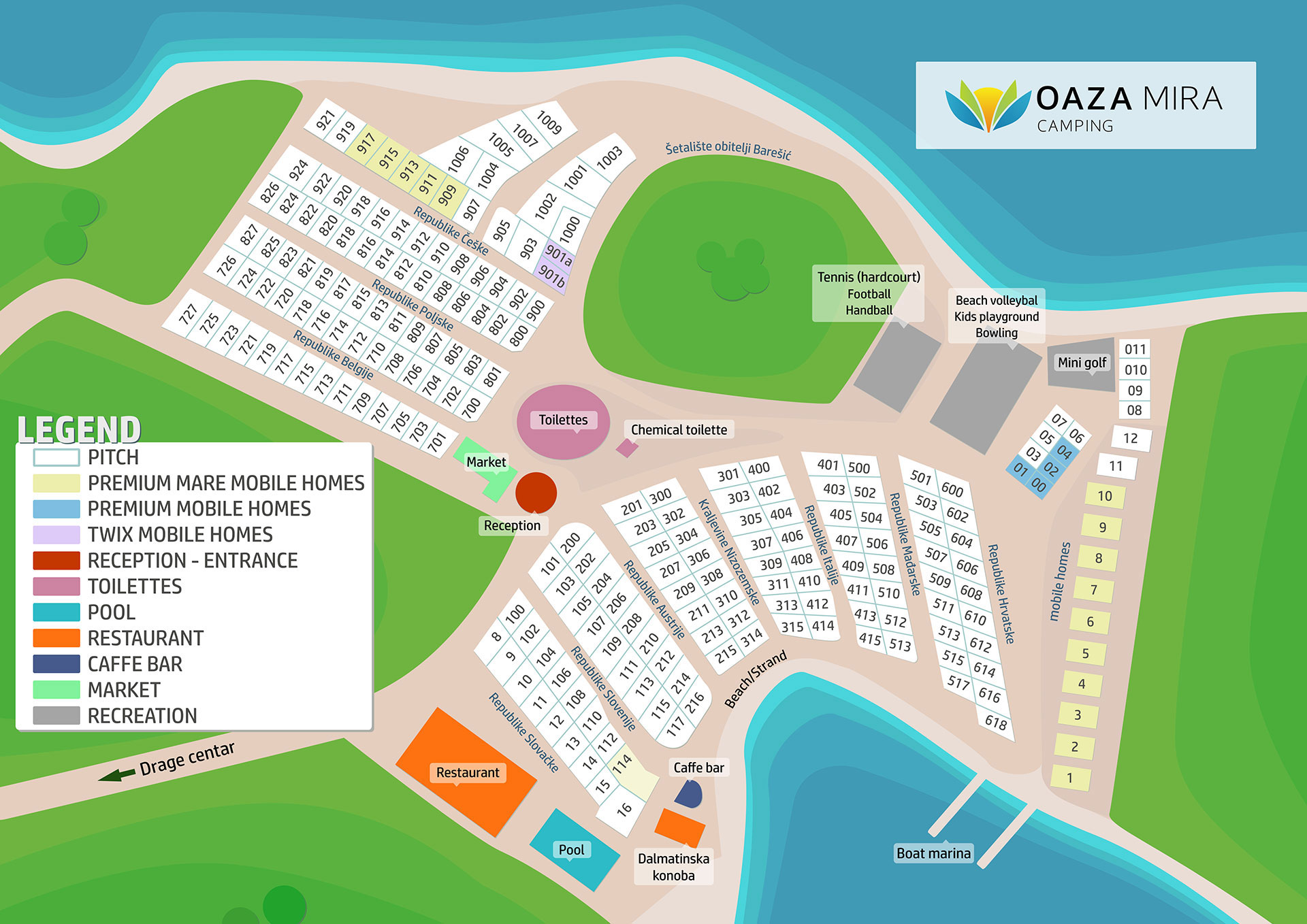 Plattegrond Oaza Mira