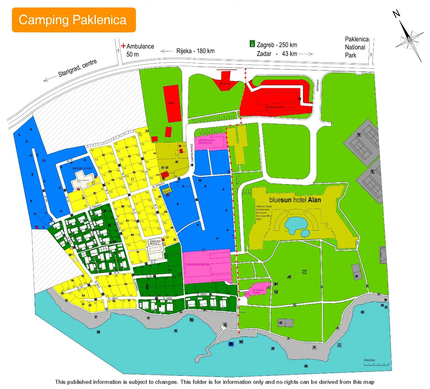 Plattegrond Paklenica