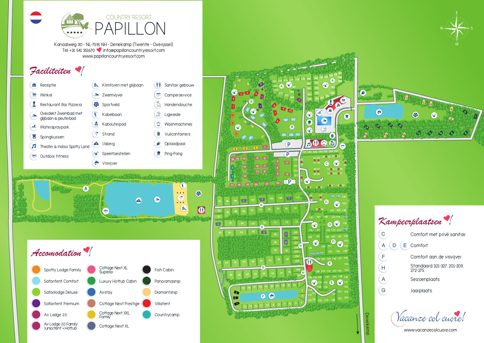 Plattegrond Papillon Country Resort