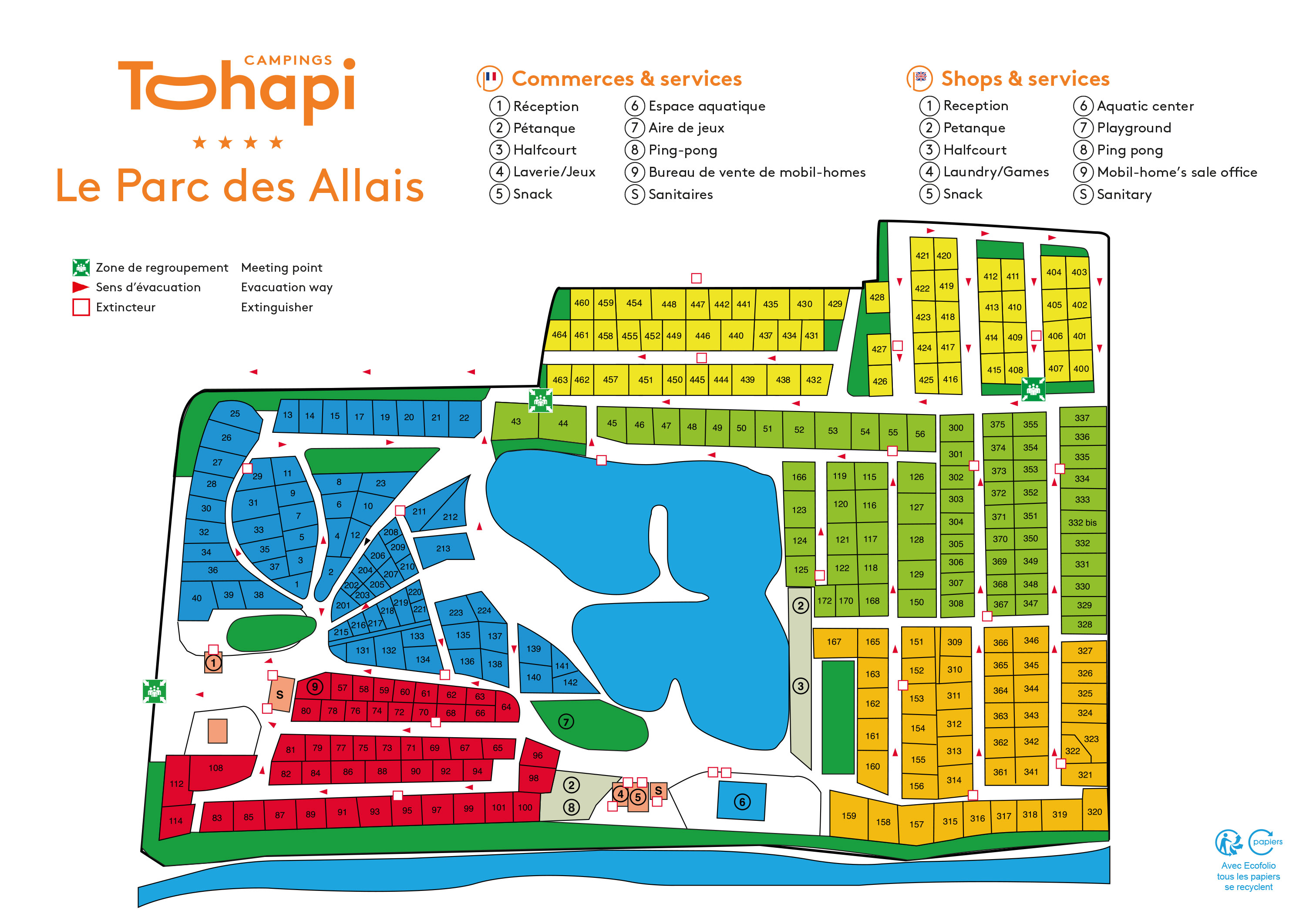 Plattegrond Parc des Allais