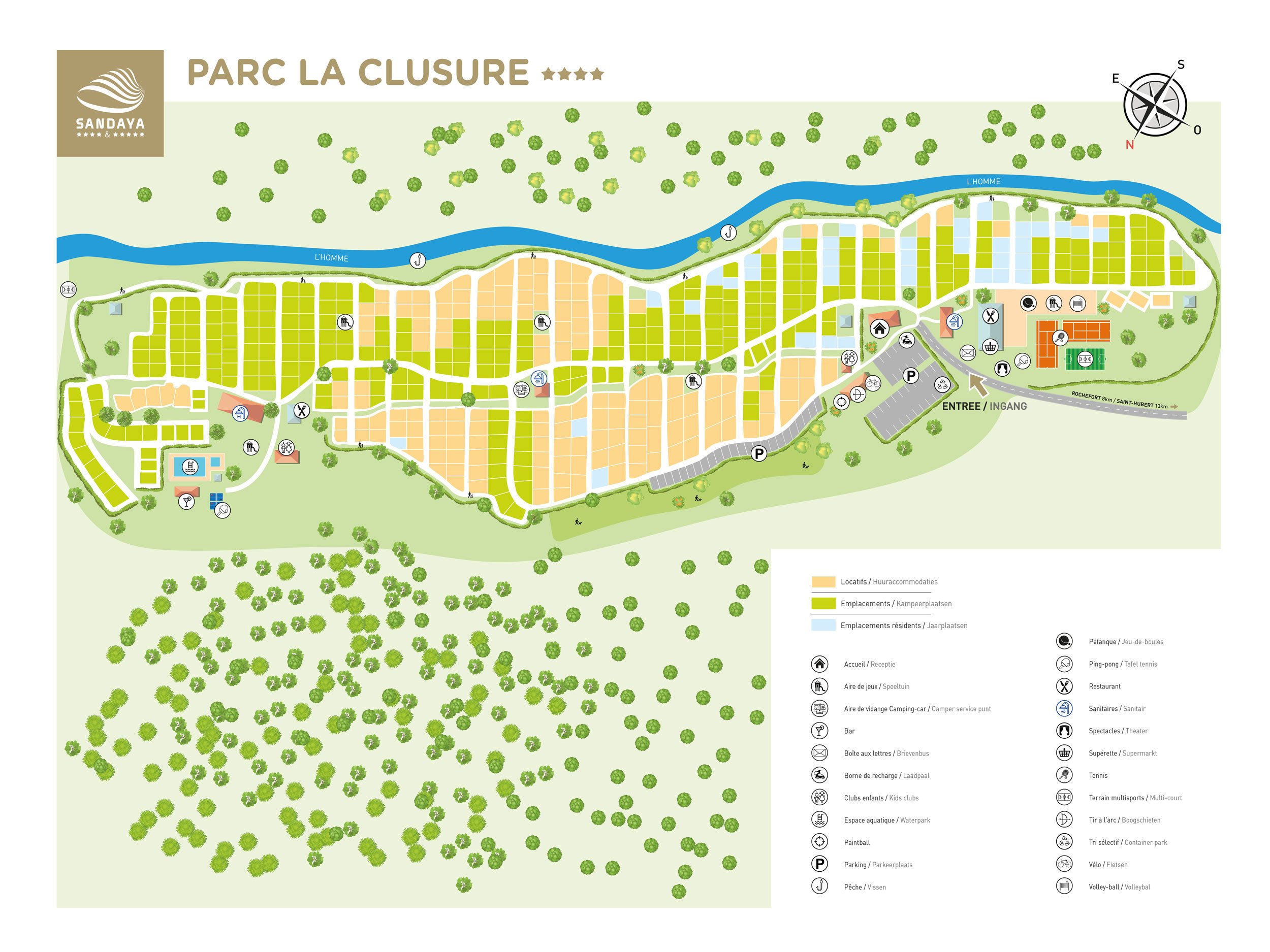 Plattegrond Parc La Clusure