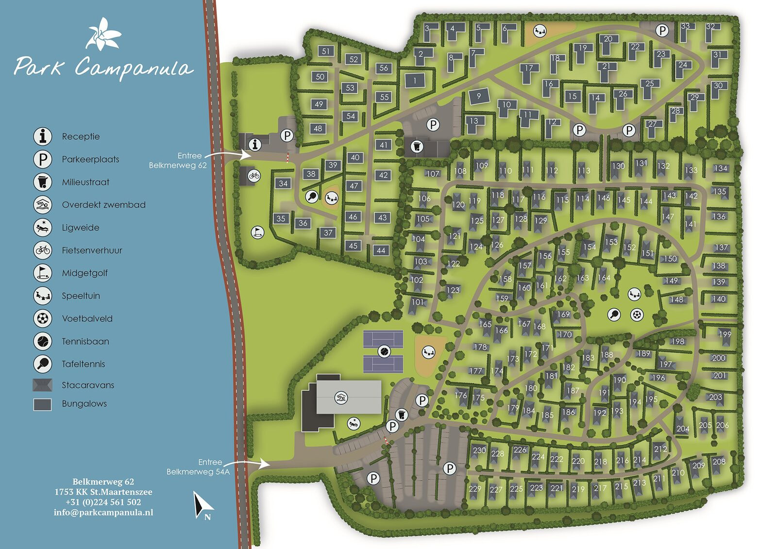 Plattegrond Park Campanula