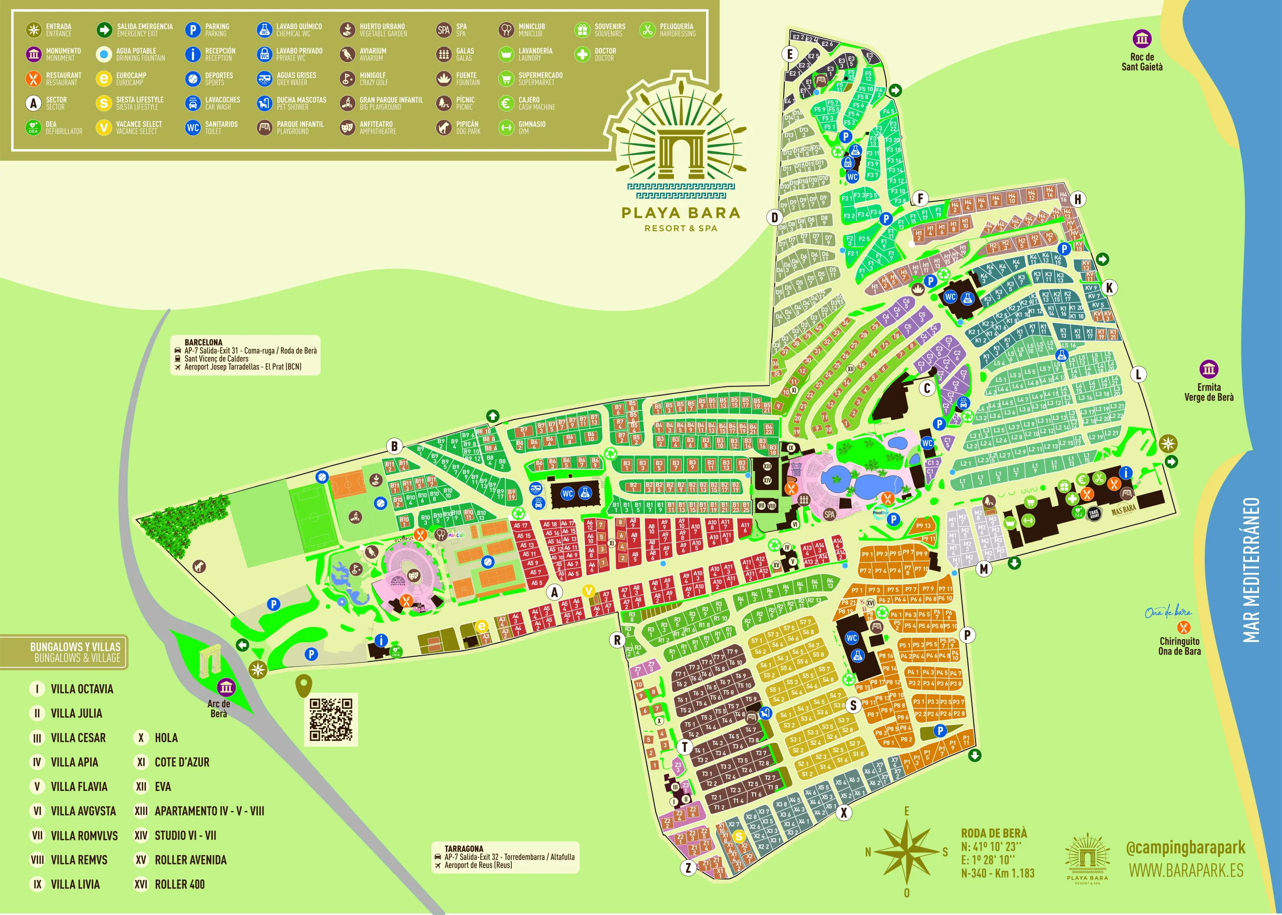 Plattegrond Park Playa Barà