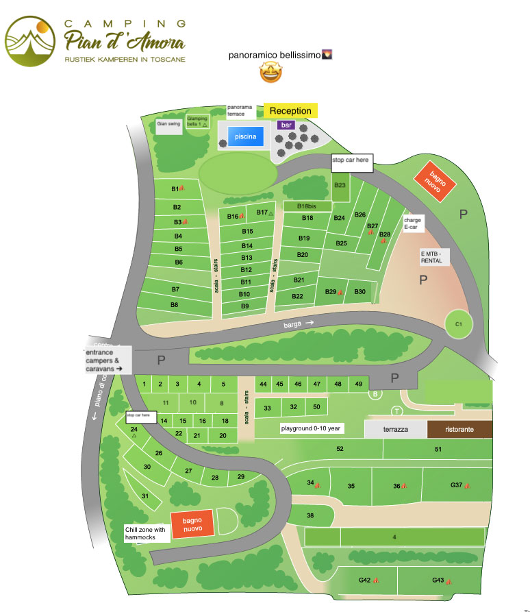 Plattegrond Pian d'Amora