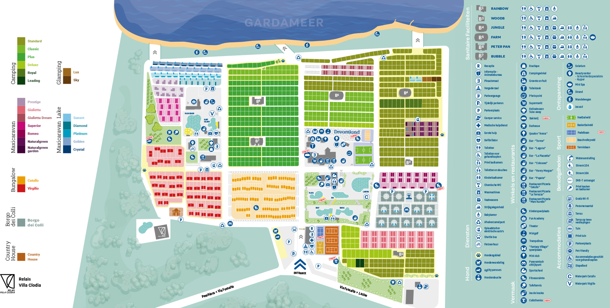 Plattegrond Piani di Clodia