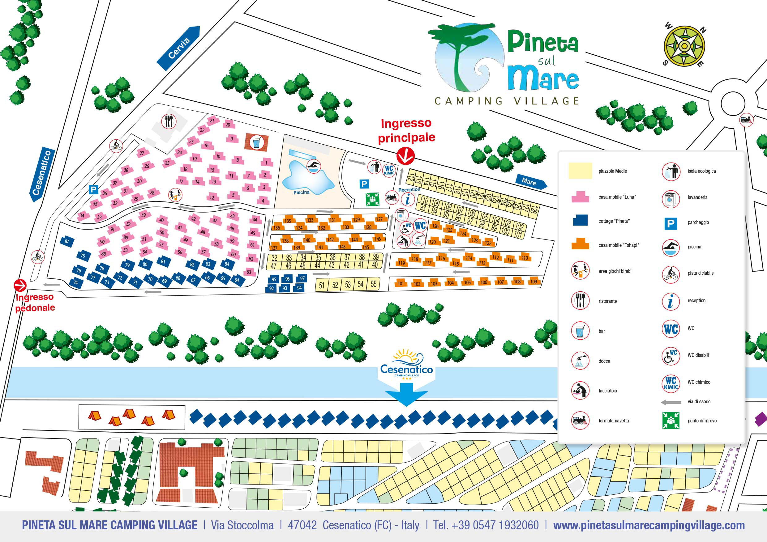 Plattegrond Pineta Sul Mare