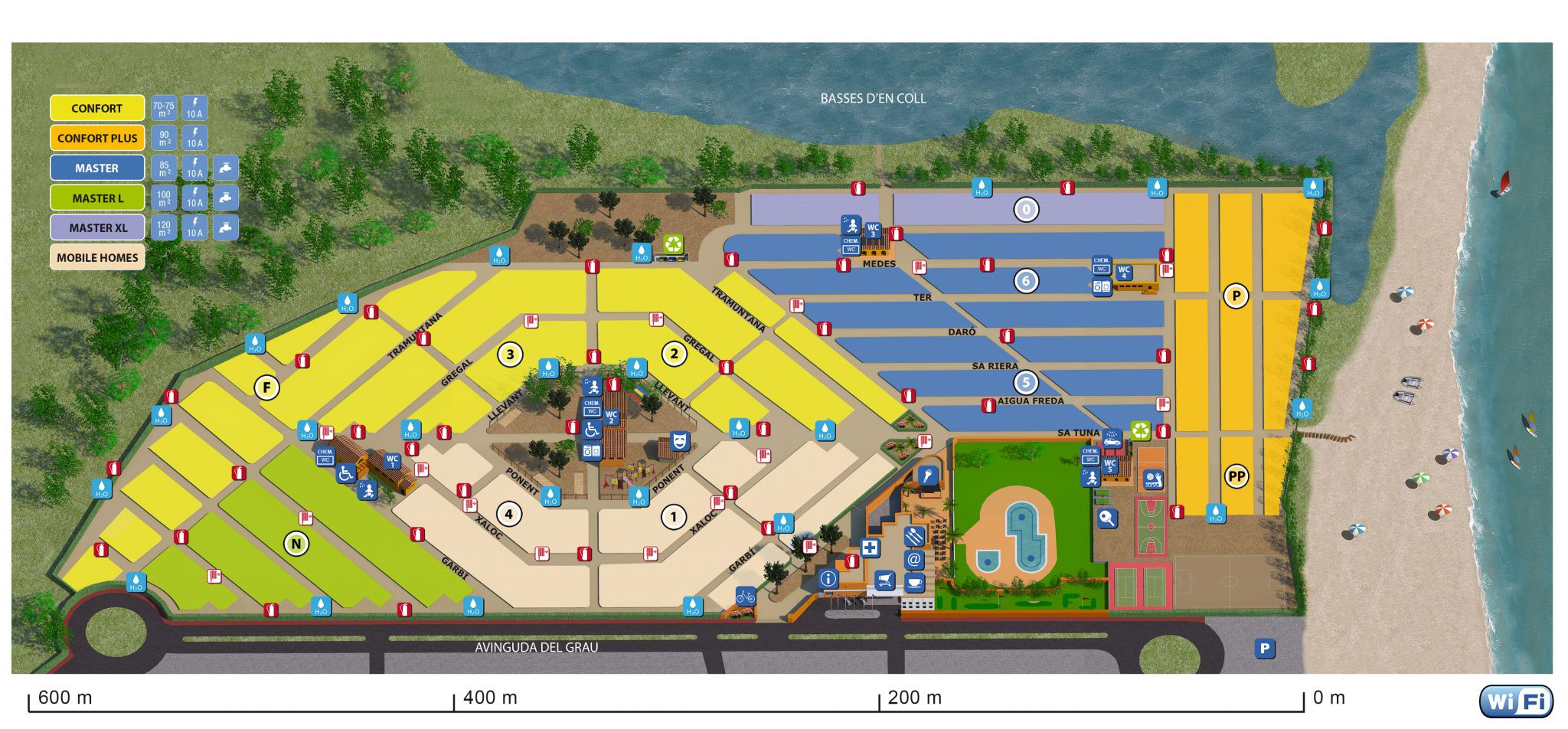 Plattegrond Playa Brava