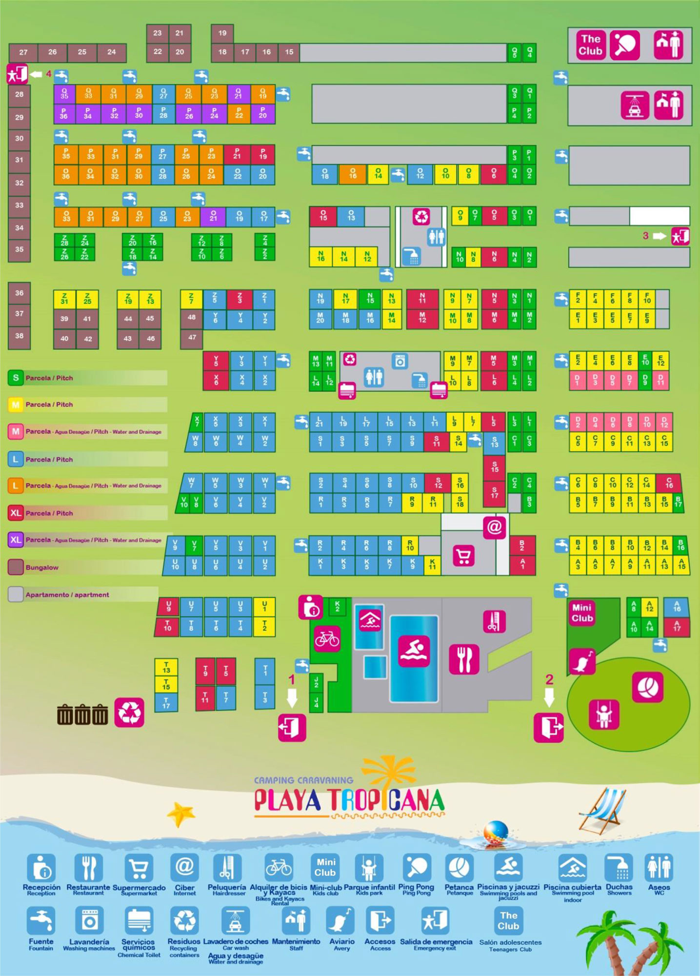 Plattegrond Playa Tropicana