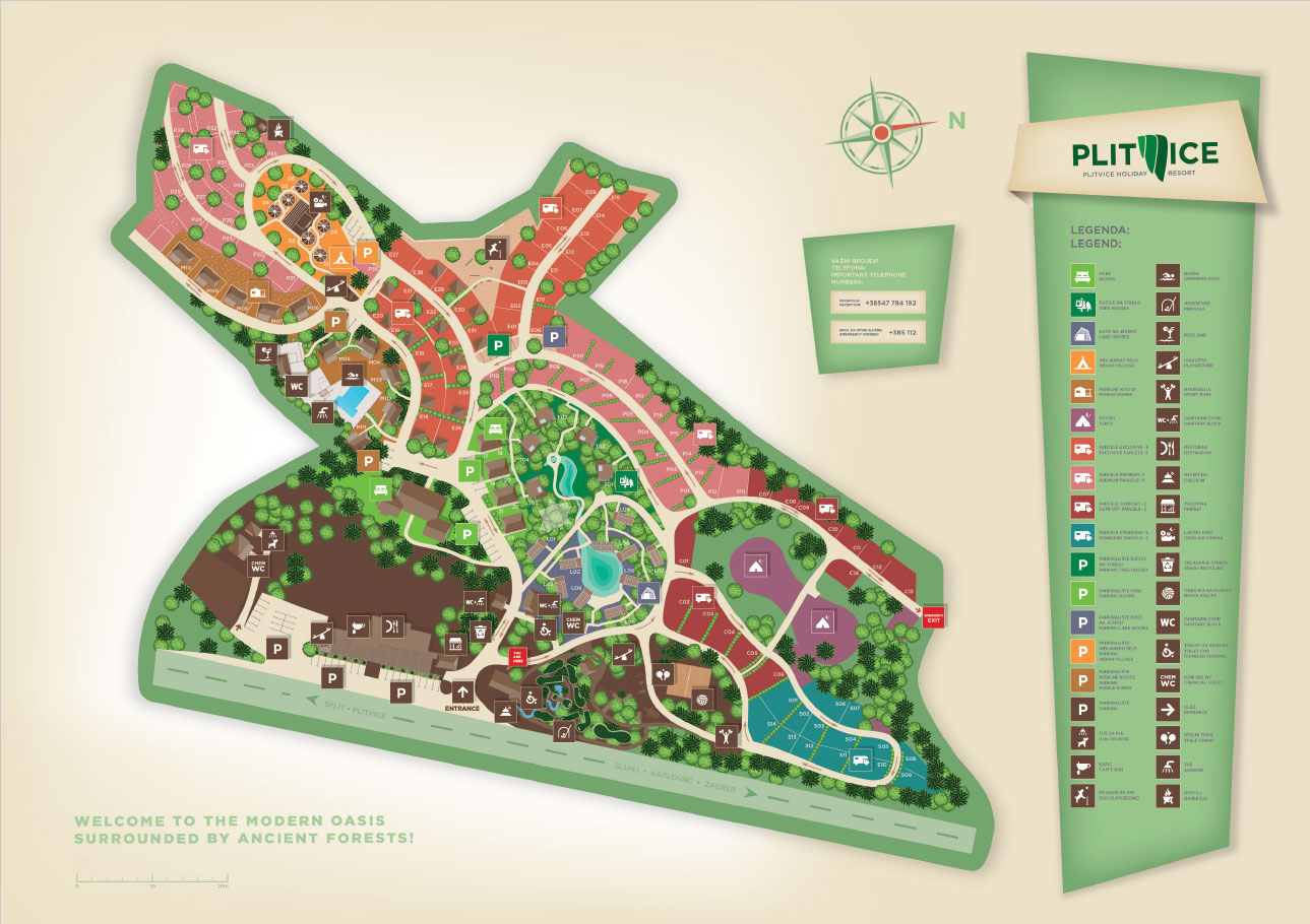 Plattegrond Plitvice Holiday Resort