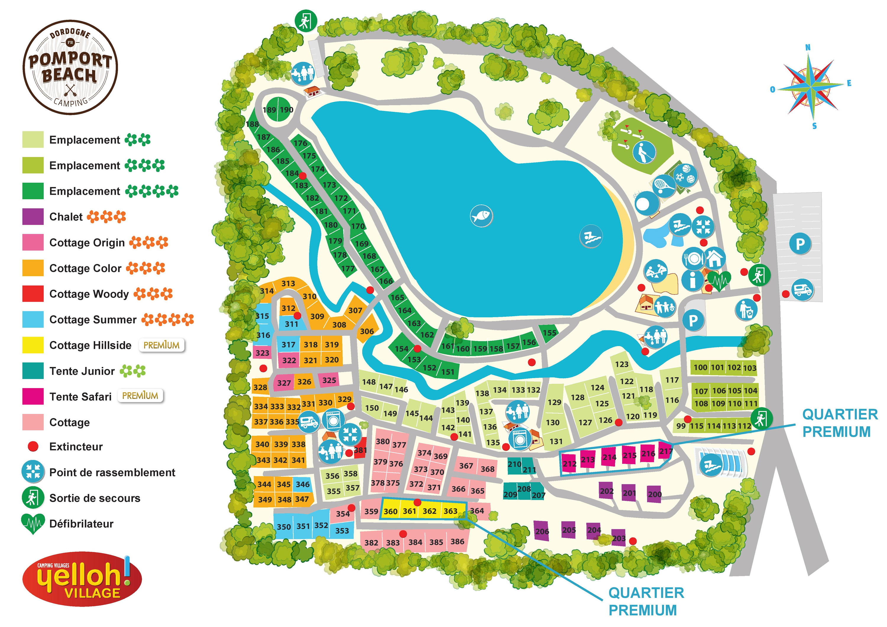 Plattegrond Pomport Beach