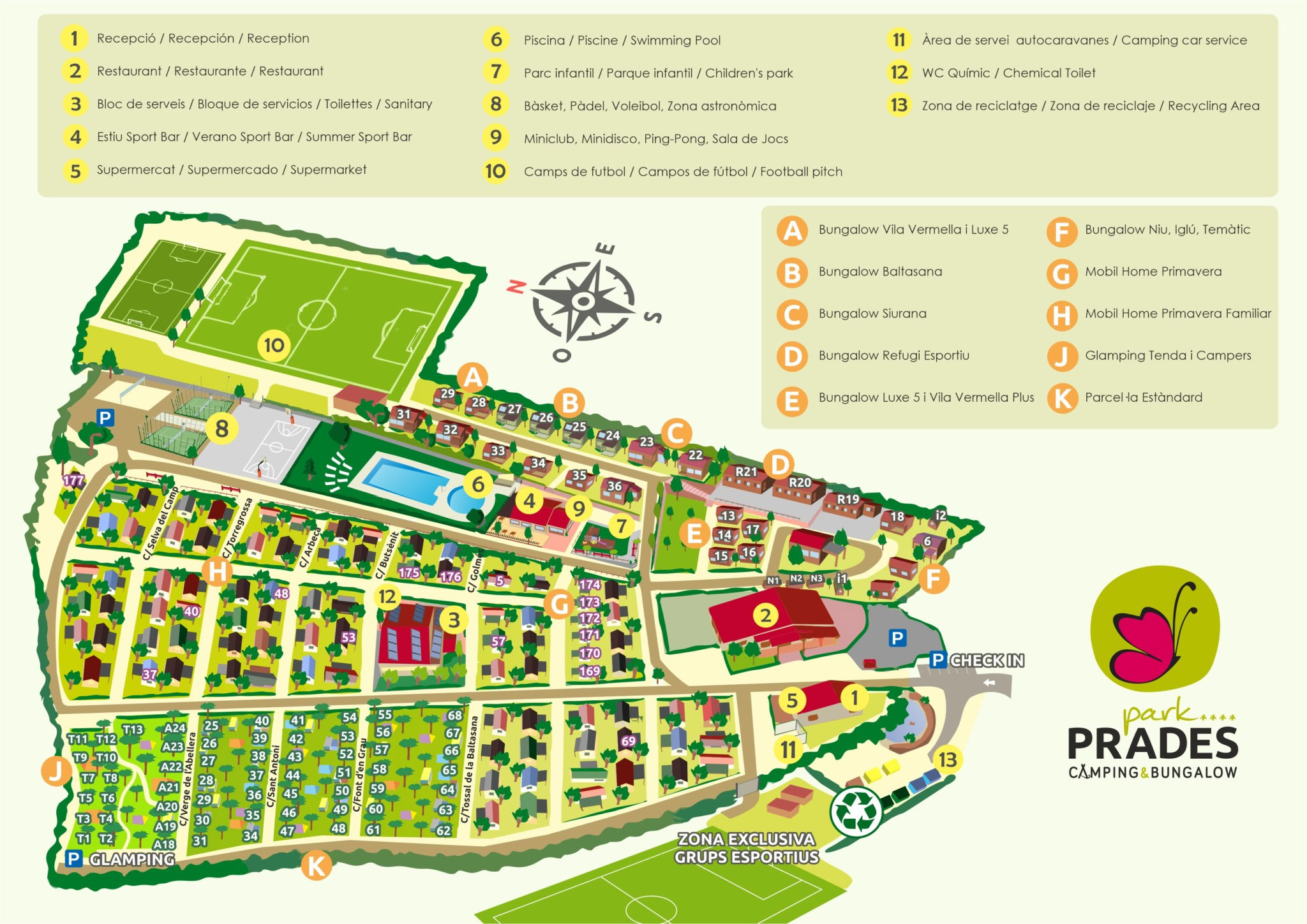 Plattegrond Prades Park