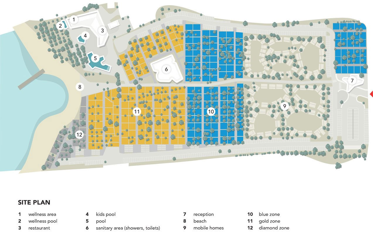 Plattegrond Premium Camping Zadar