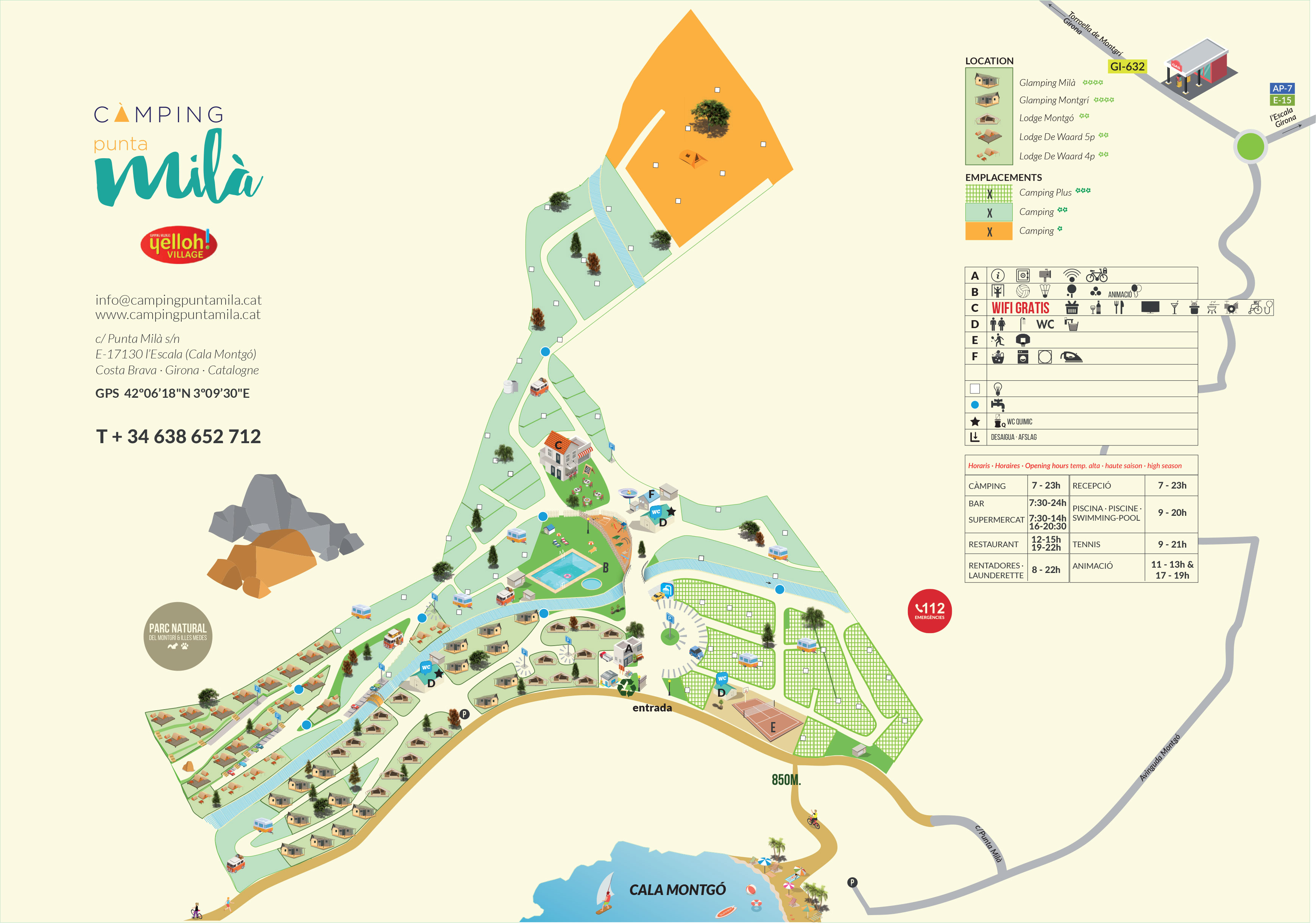 Plattegrond Punta Milà