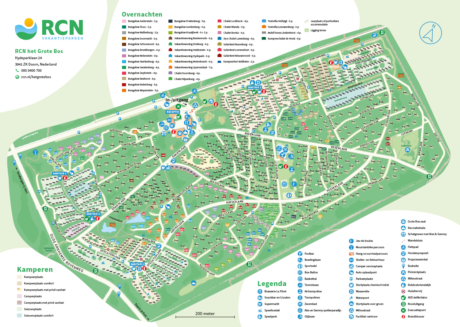 Plattegrond RCN het Grote Bos