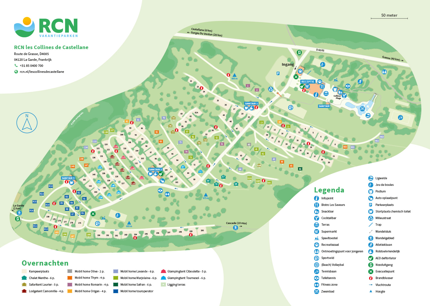 Plattegrond RCN les Collines de Castellane