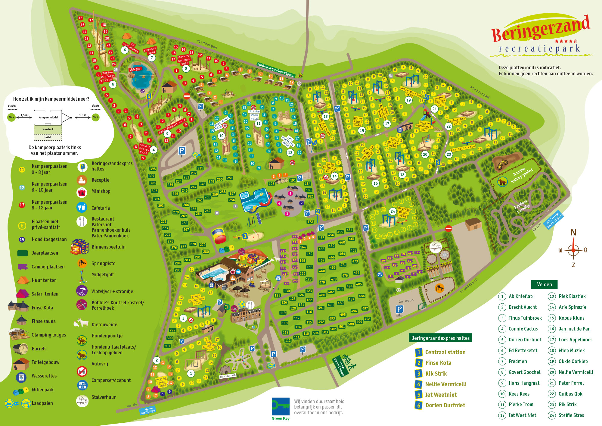 Plattegrond Recreatiepark Beringerzand