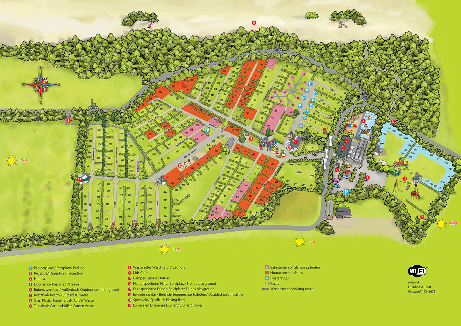 Plattegrond Recreatiepark Duinhoeve