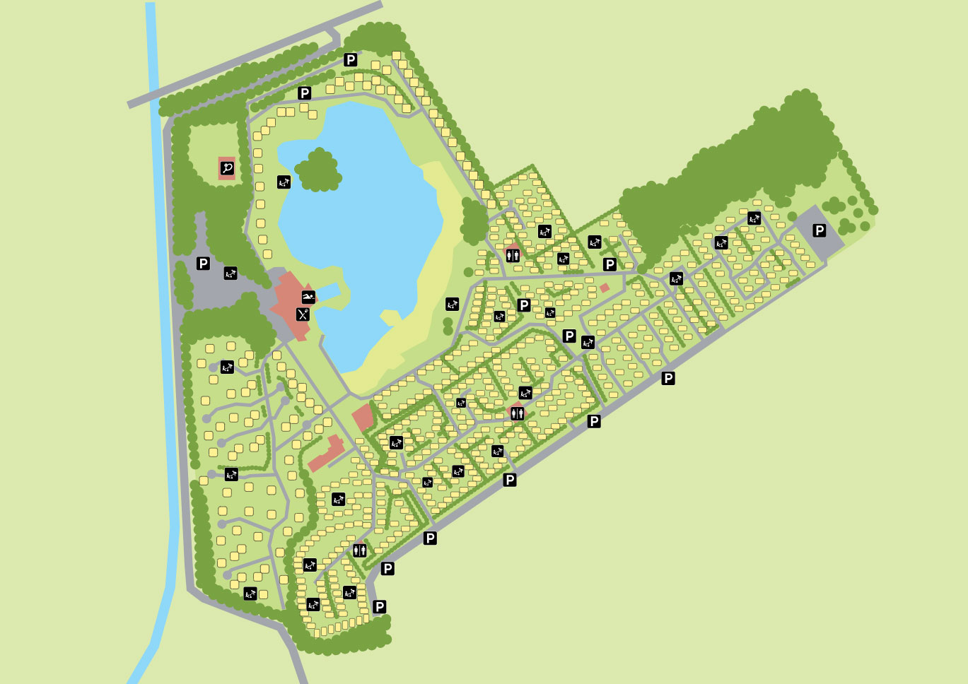 Plattegrond Recreatiepark Hunzedal