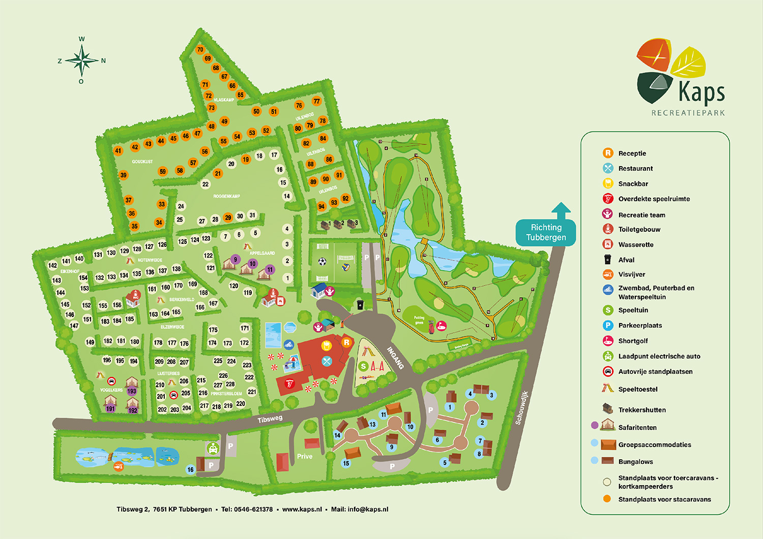 Plattegrond Recreatiepark Kaps