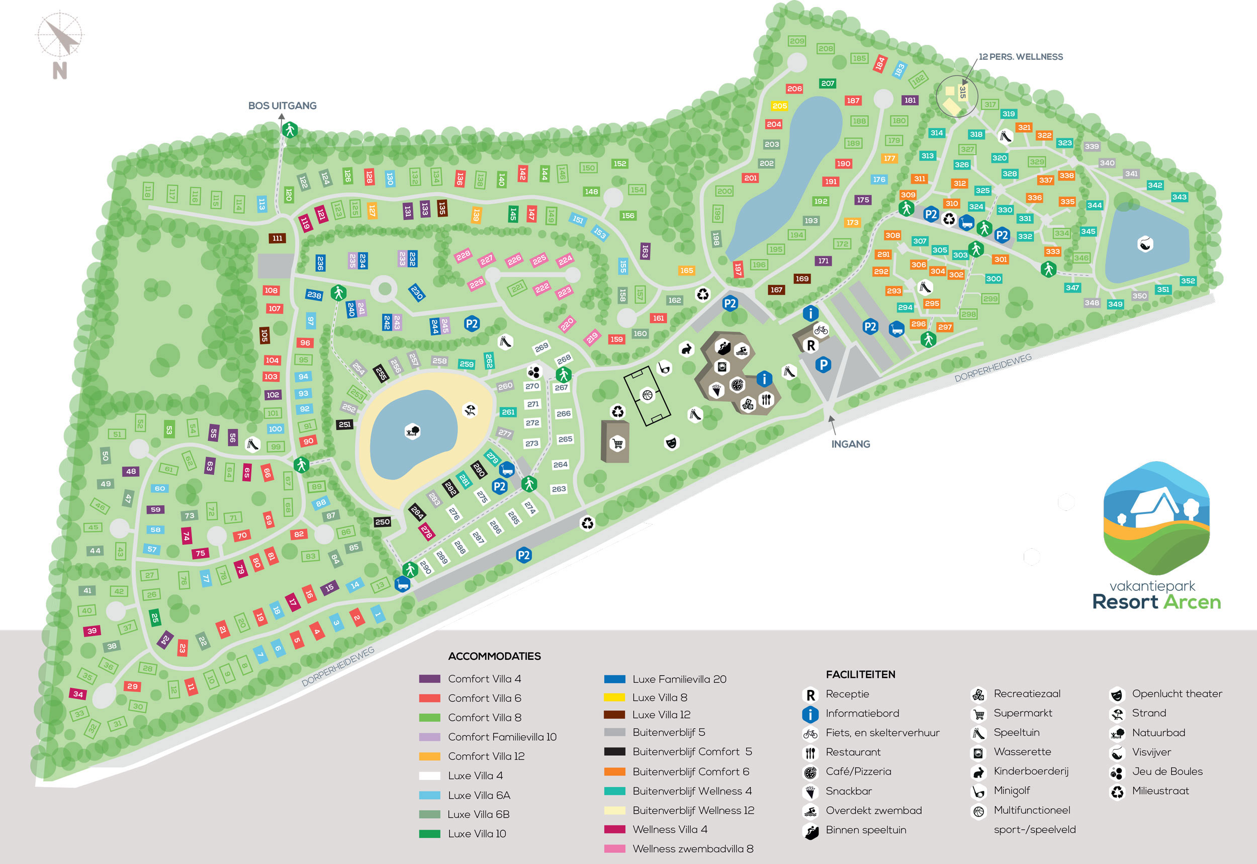 Plattegrond Resort Arcen