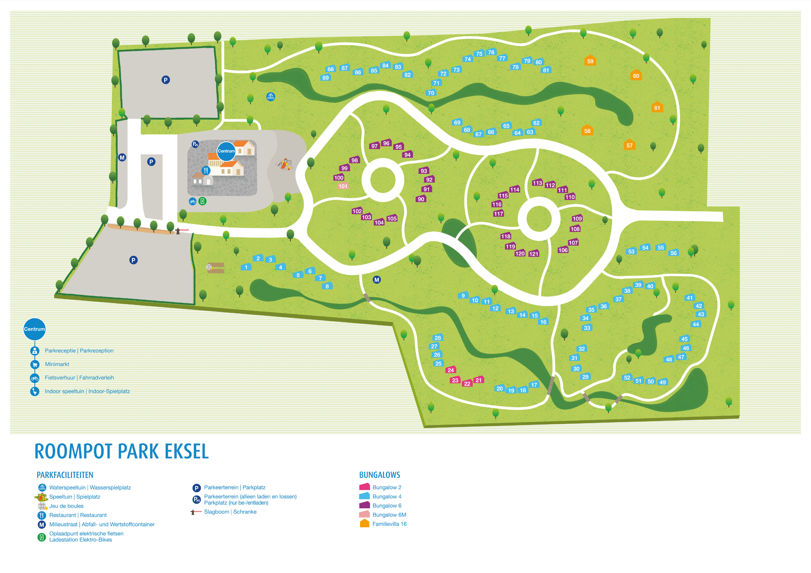 Plattegrond Roompot Park Eksel