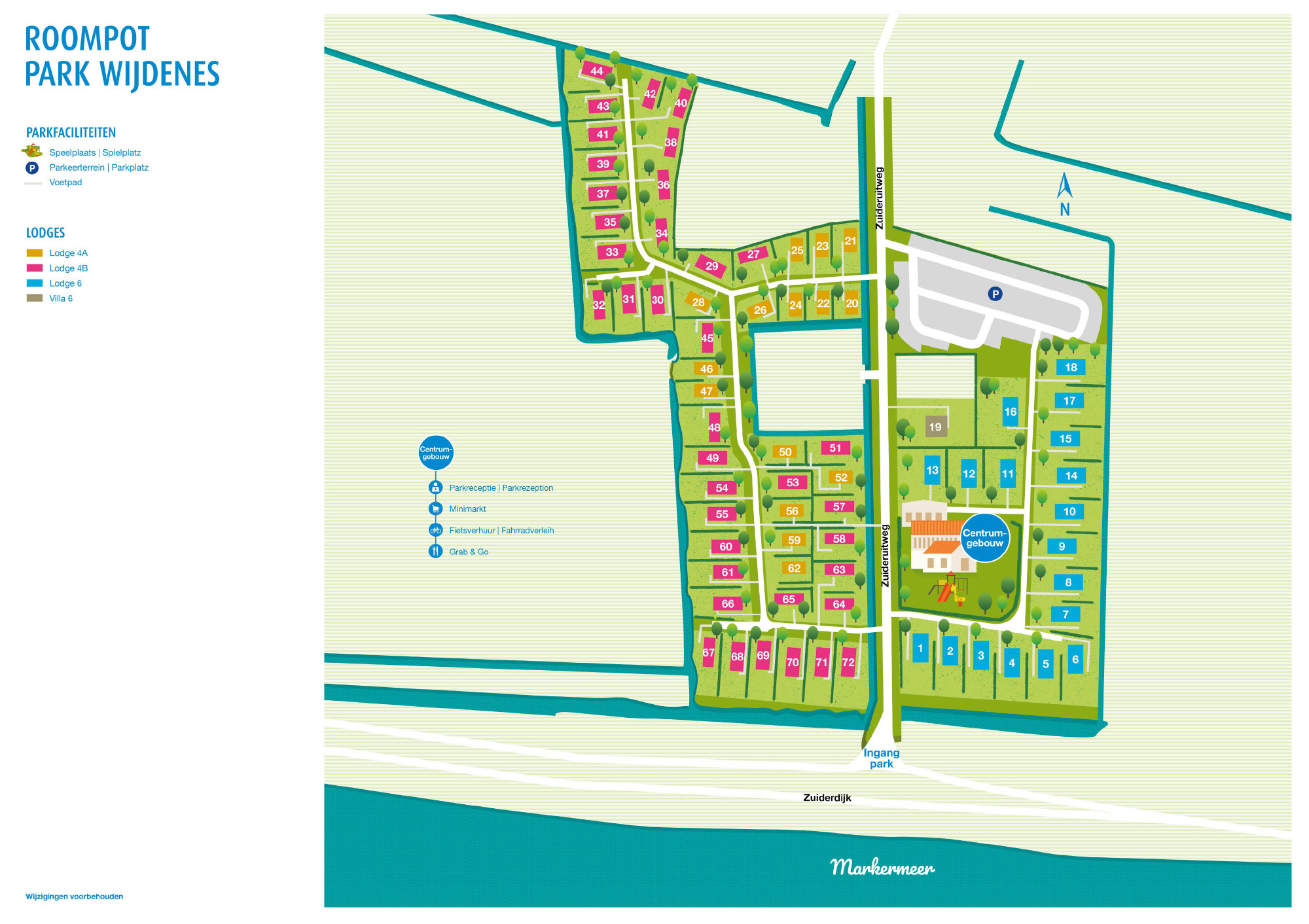 Plattegrond Roompot Park Wijdenes