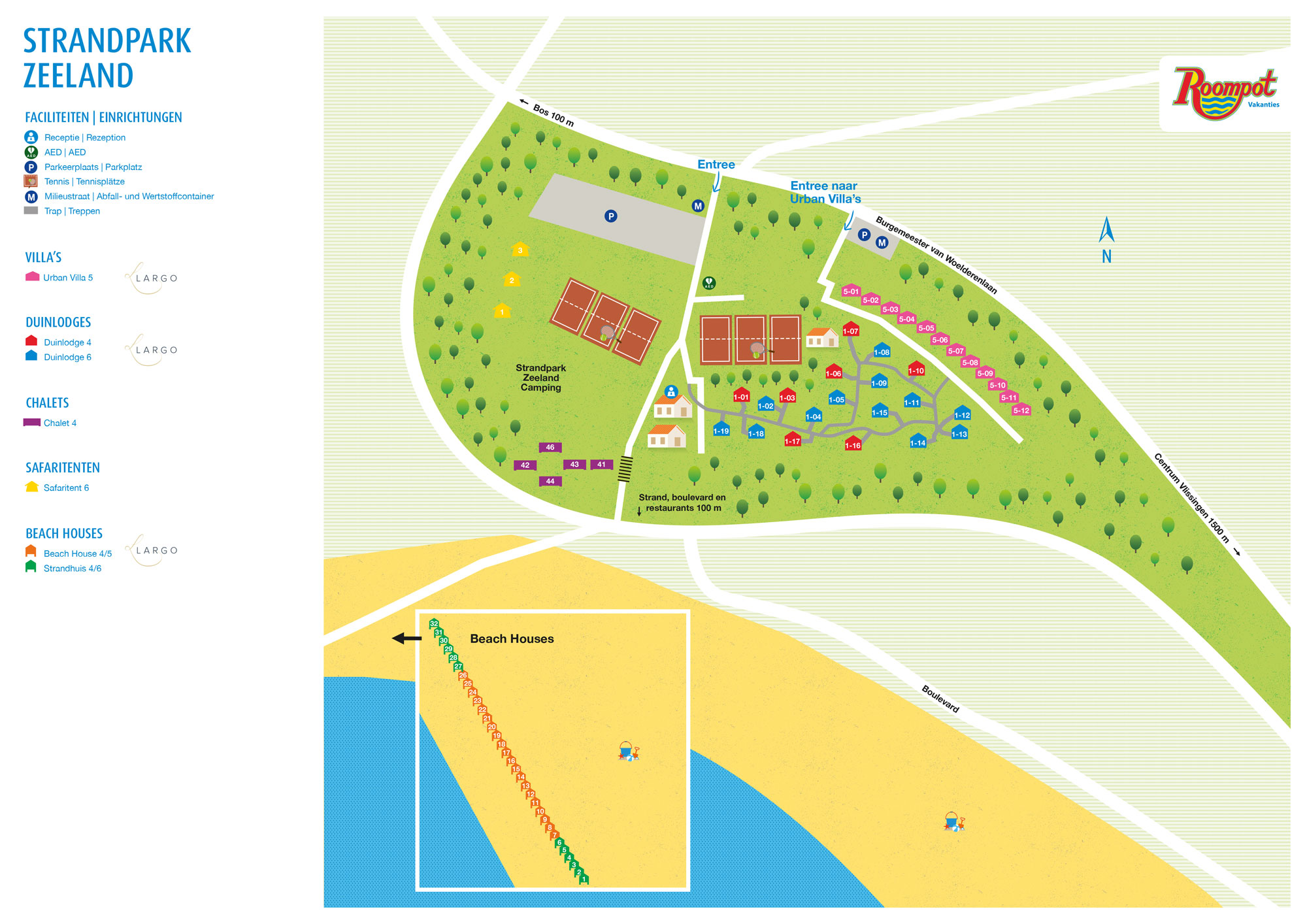 Plattegrond Roompot Strandpark Zeeland