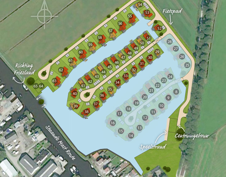 Plattegrond Roompot Waterstaete Ossenzijl