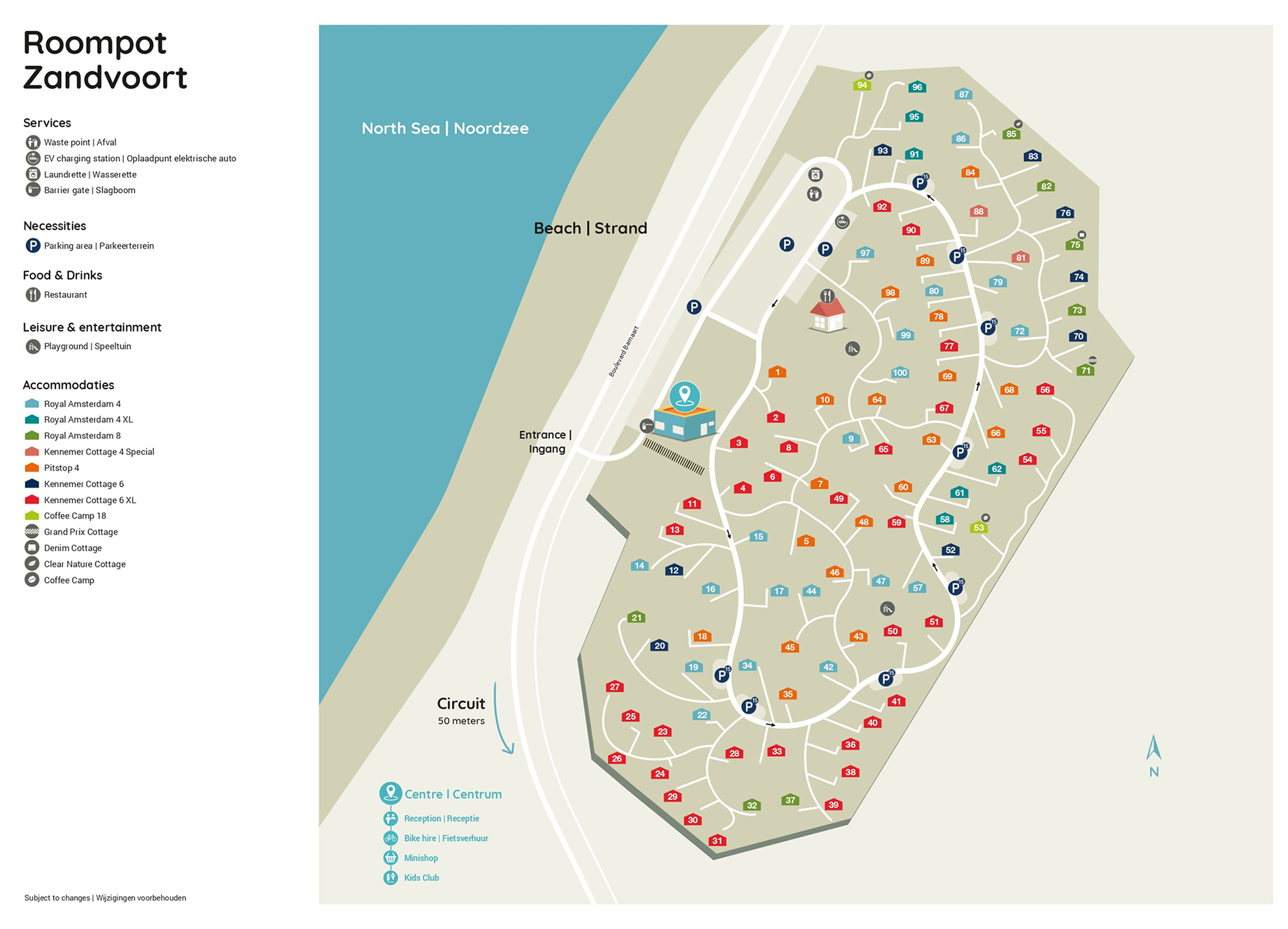 Plattegrond Roompot Zandvoort