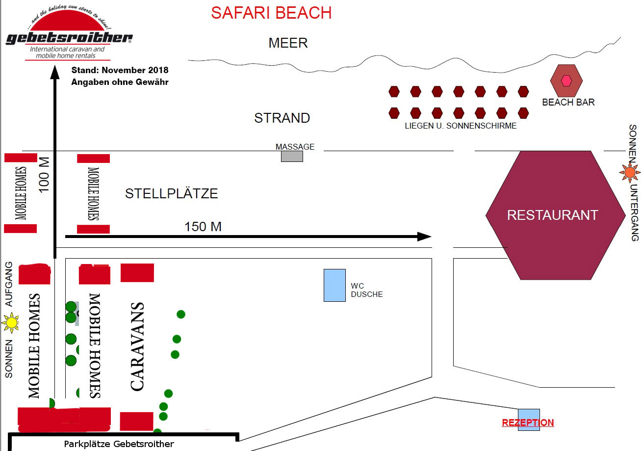 Plattegrond Safari Beach