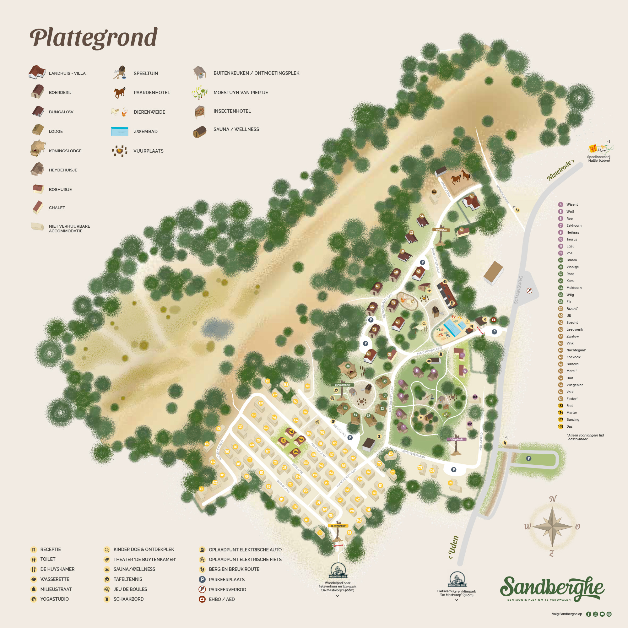 Plattegrond Sandberghe