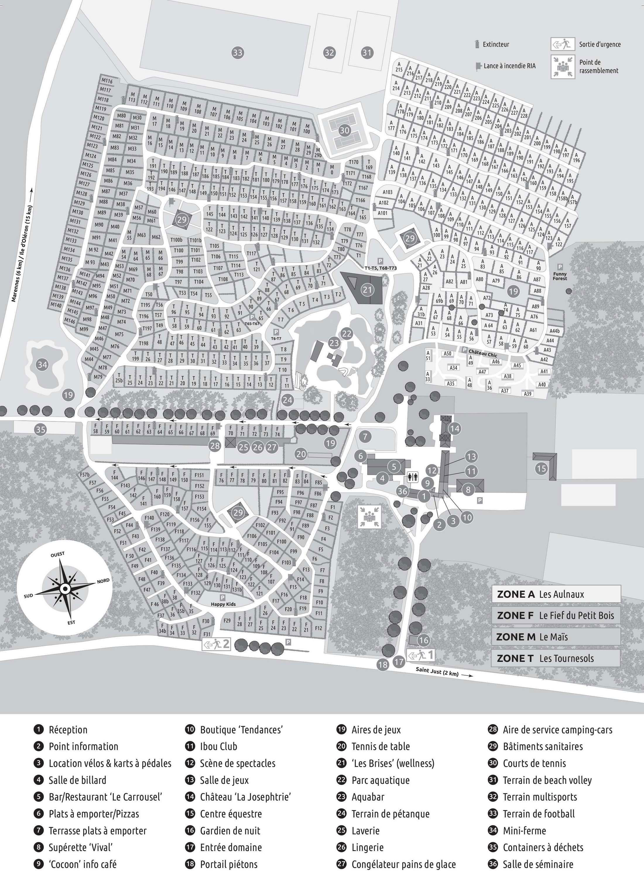 Plattegrond Séquoia Parc