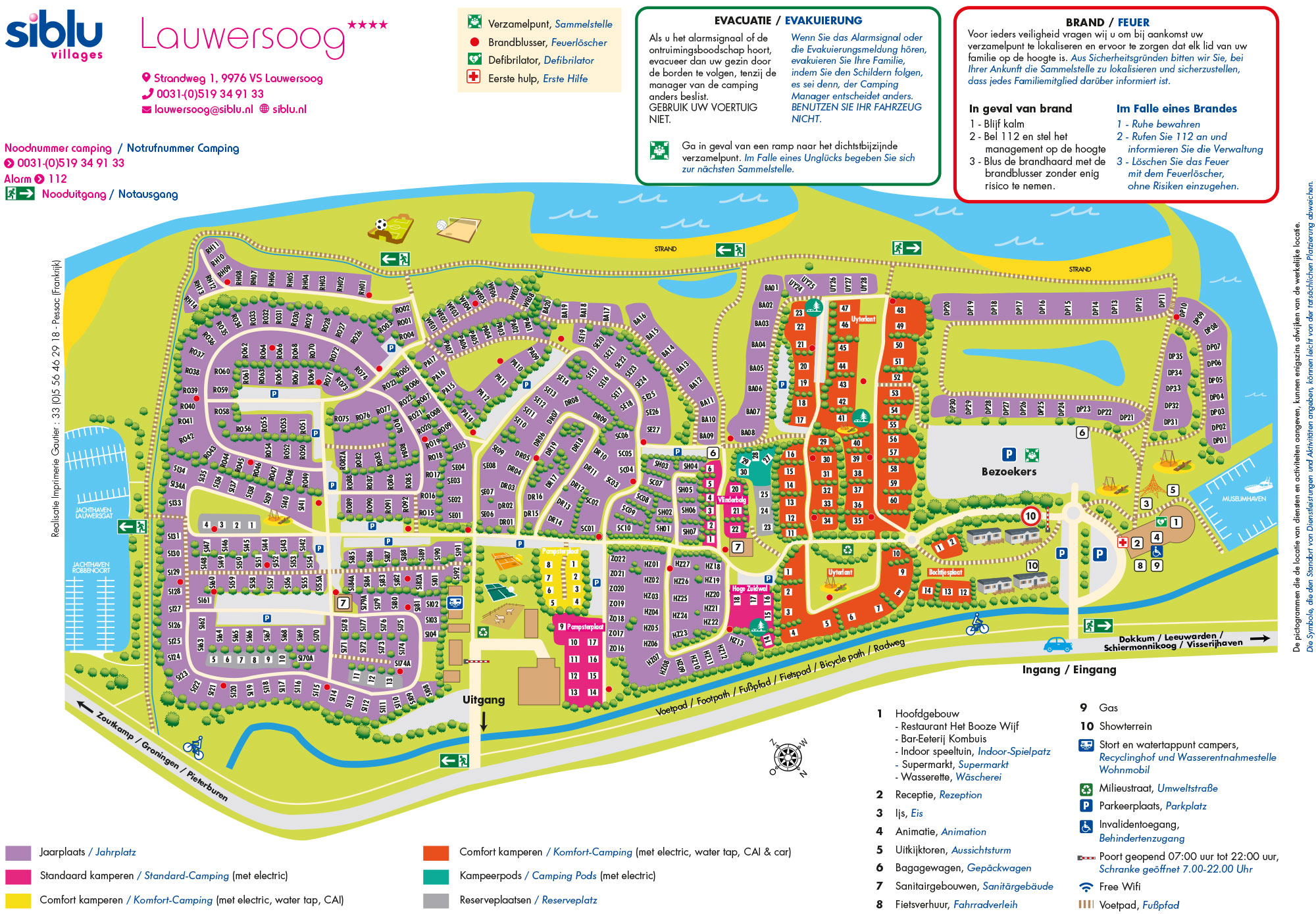 Plattegrond Siblu Lauwersoog