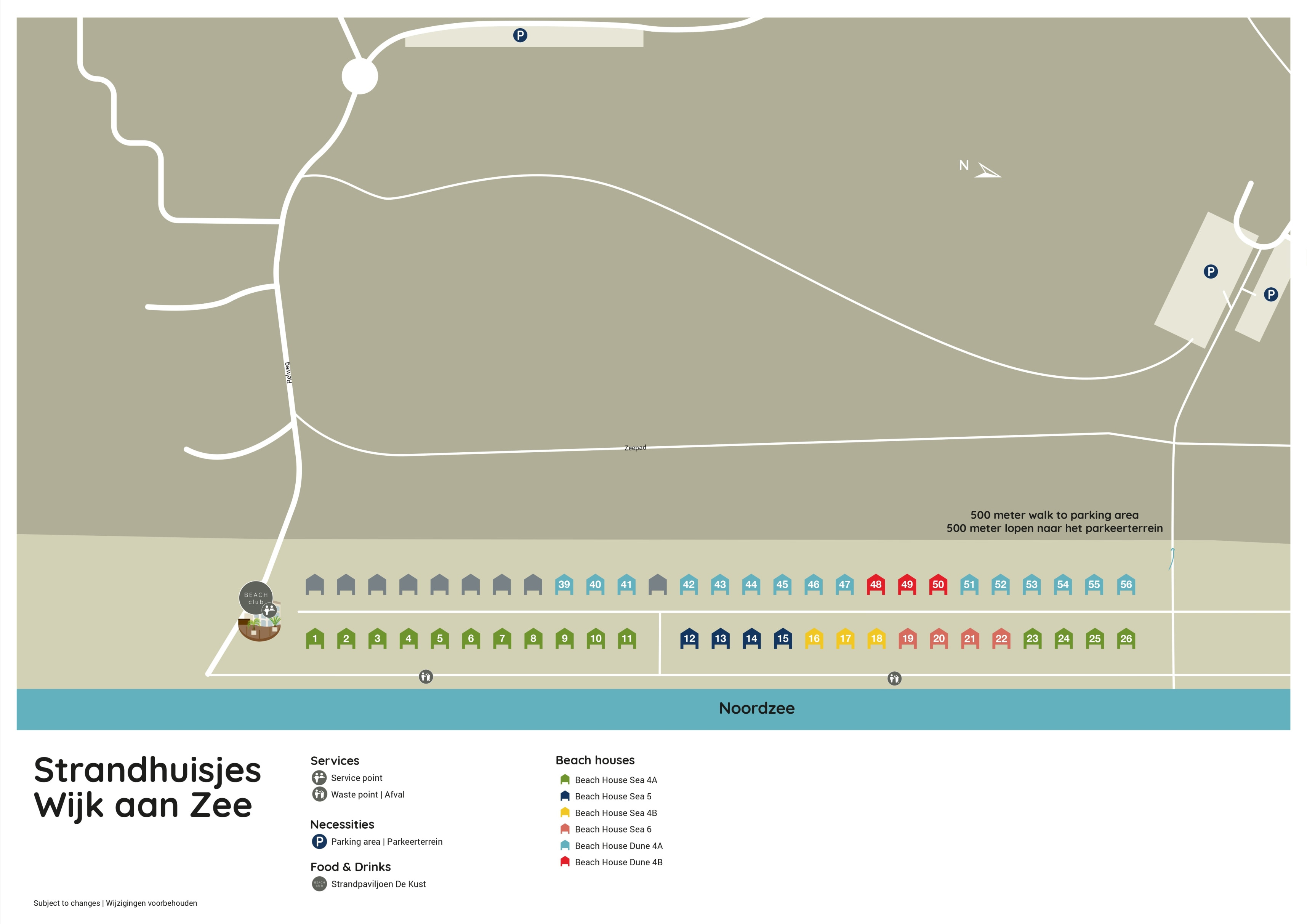 Plattegrond Strandhuisjes Wijk aan Zee