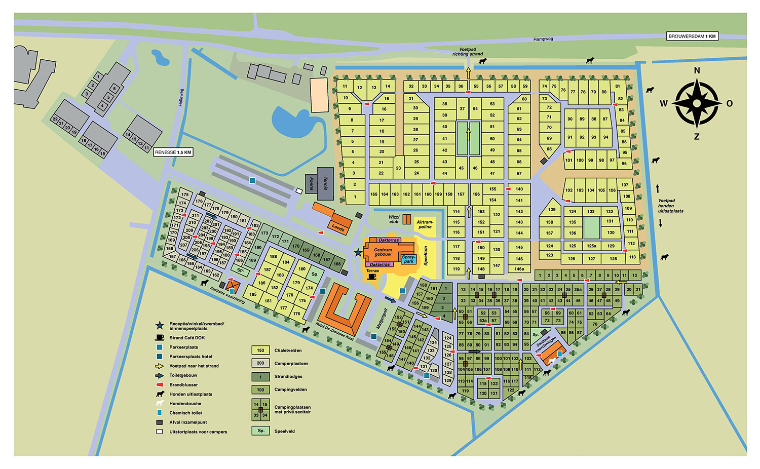 Plattegrond Strandpark de Zeeuwse Kust