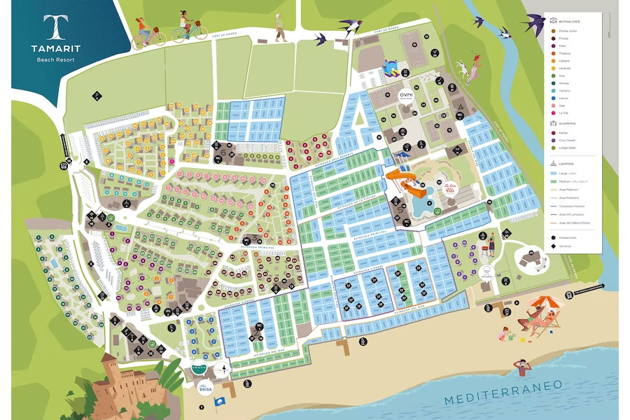 Plattegrond Tamarit Beach Resort