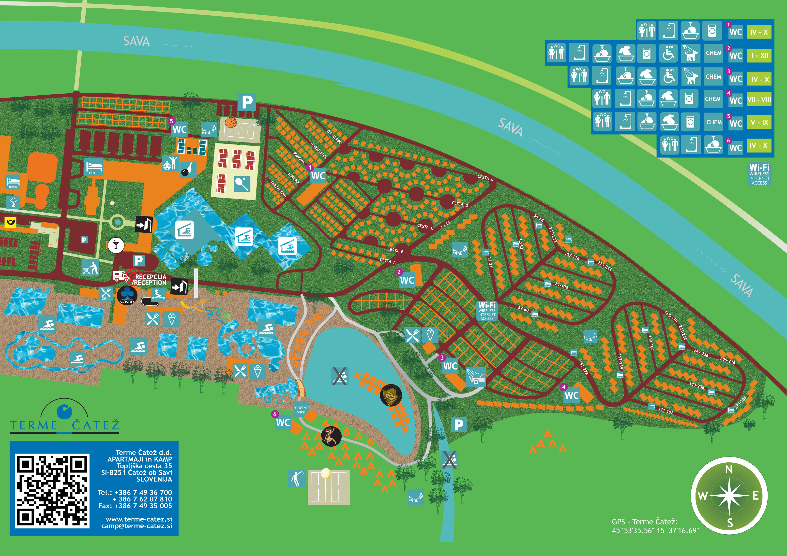 Plattegrond Terme Catez