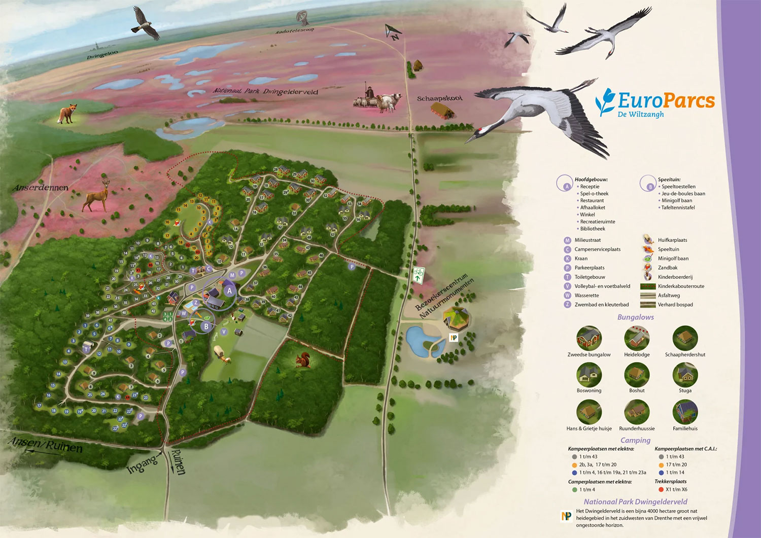 Plattegrond Vakantiepark De Wiltzangh