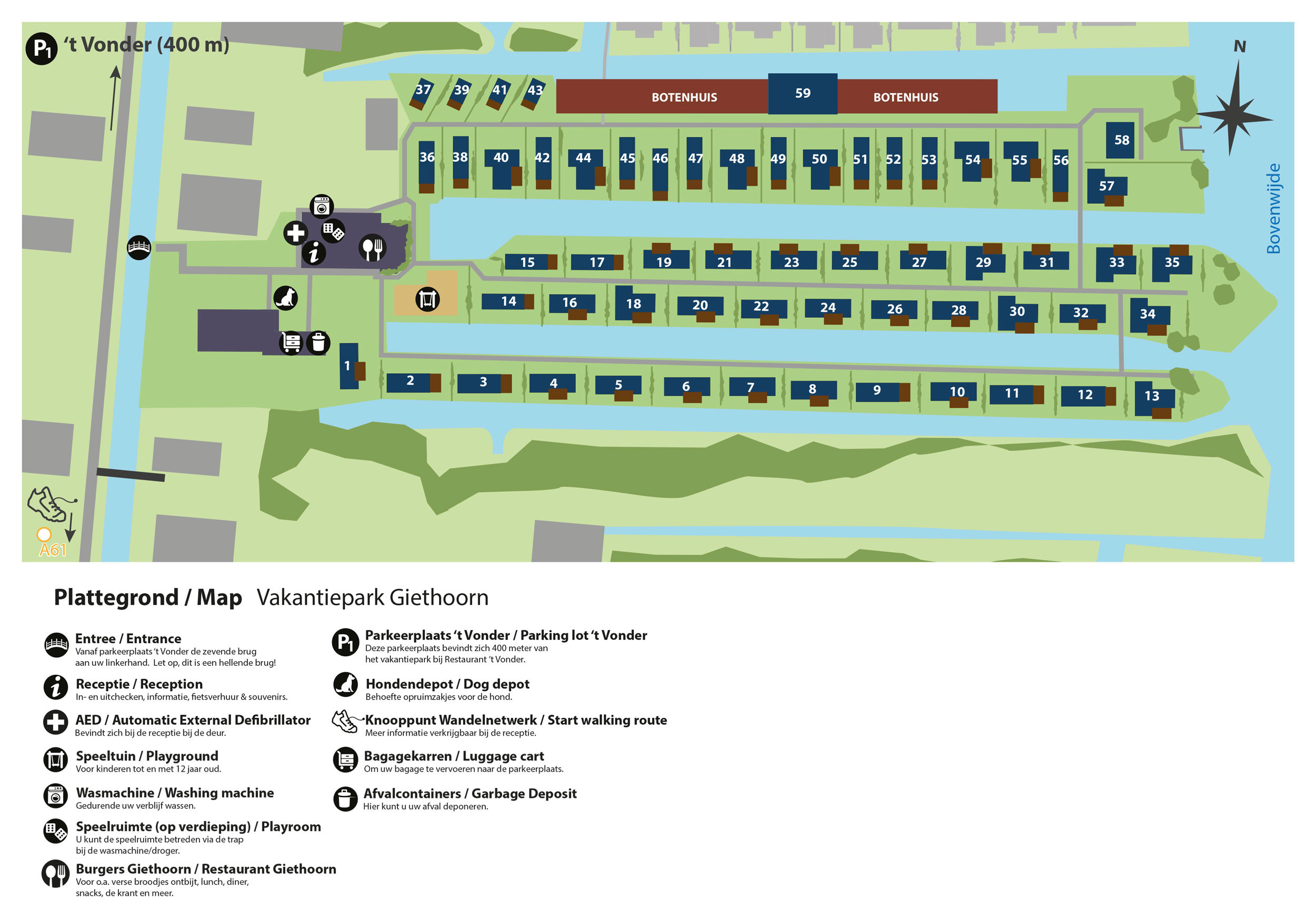 Plattegrond Vakantiepark Giethoorn