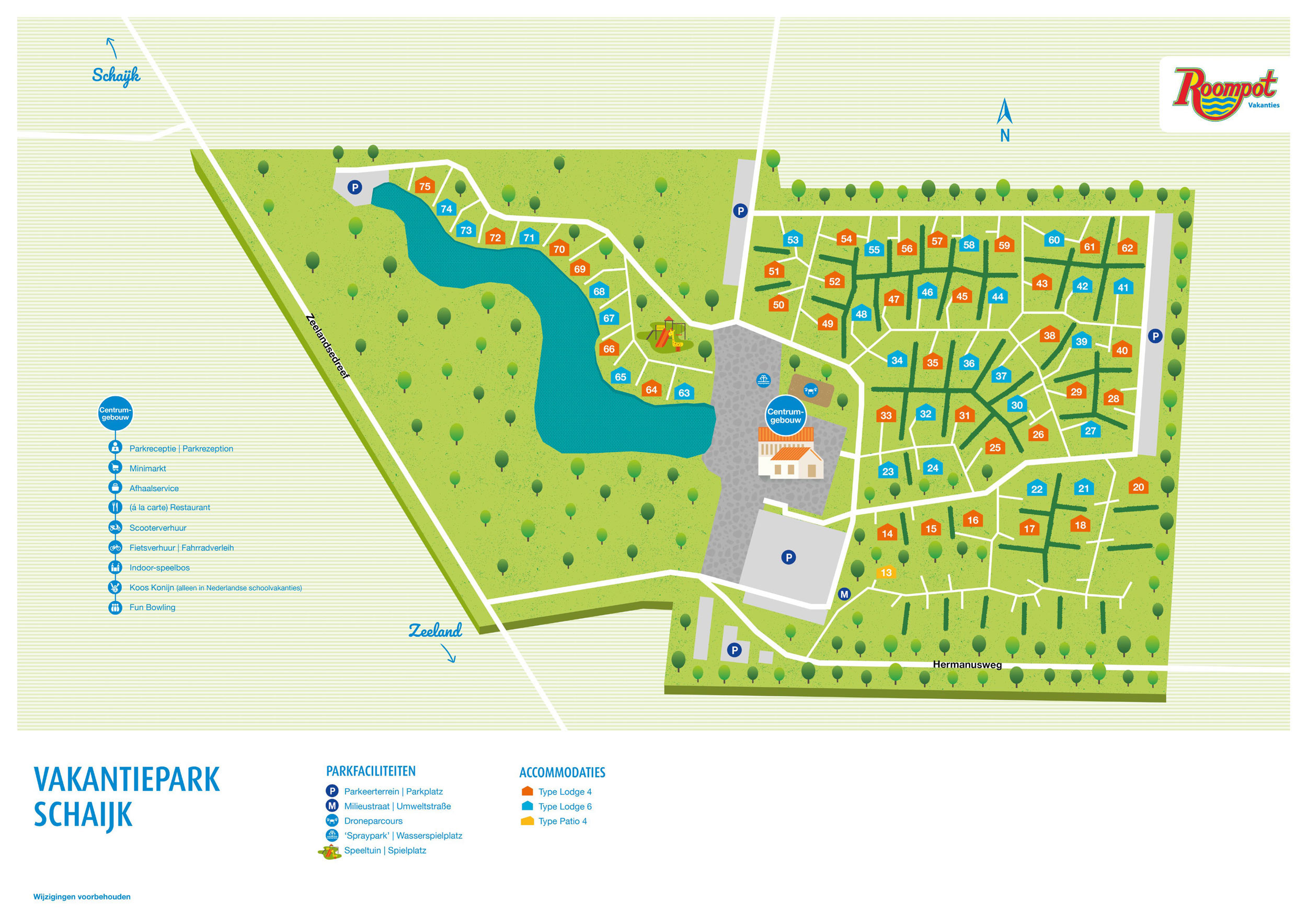 Plattegrond Vakantiepark Schaijk