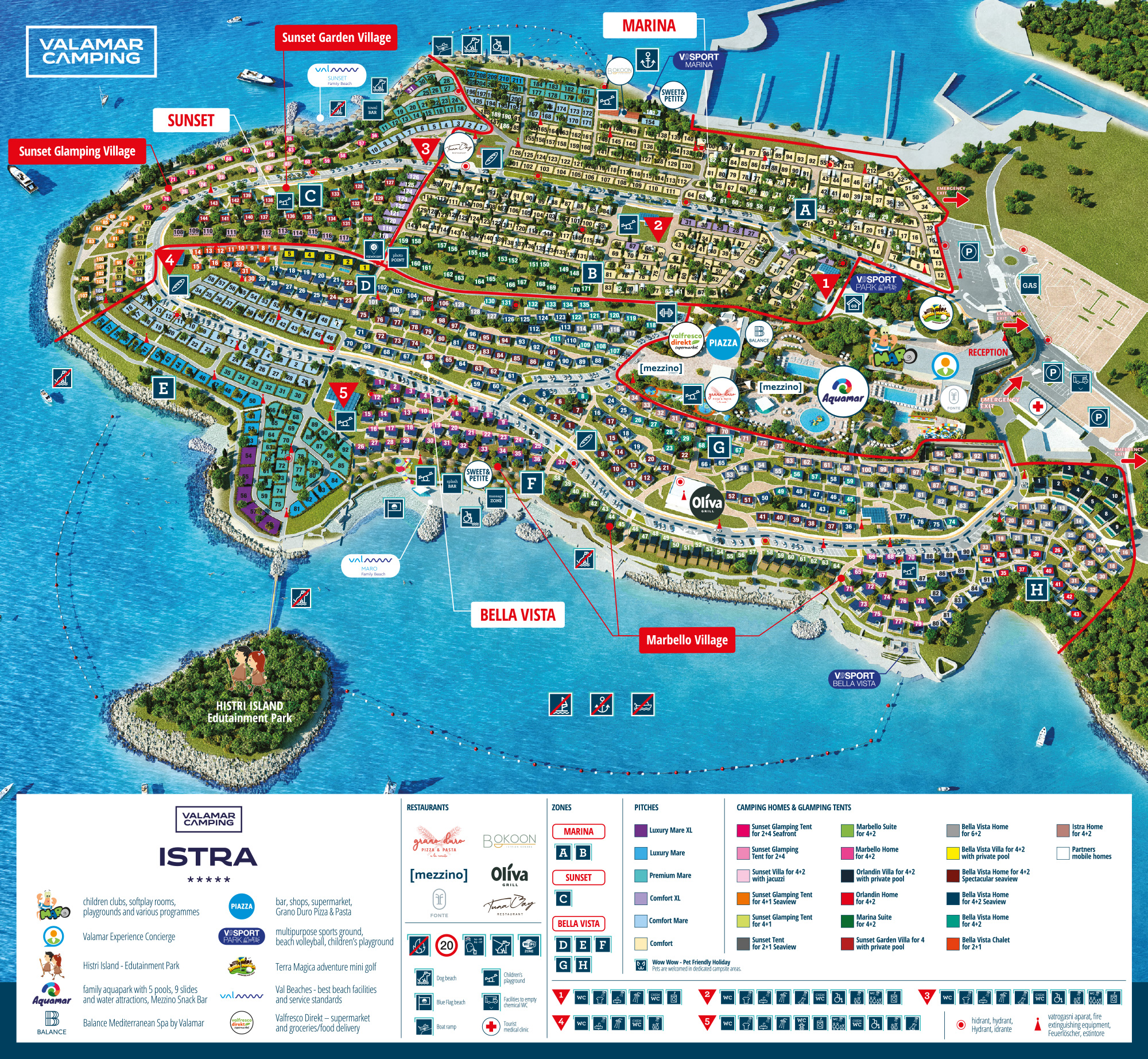 Plattegrond Valamar Camping Istra