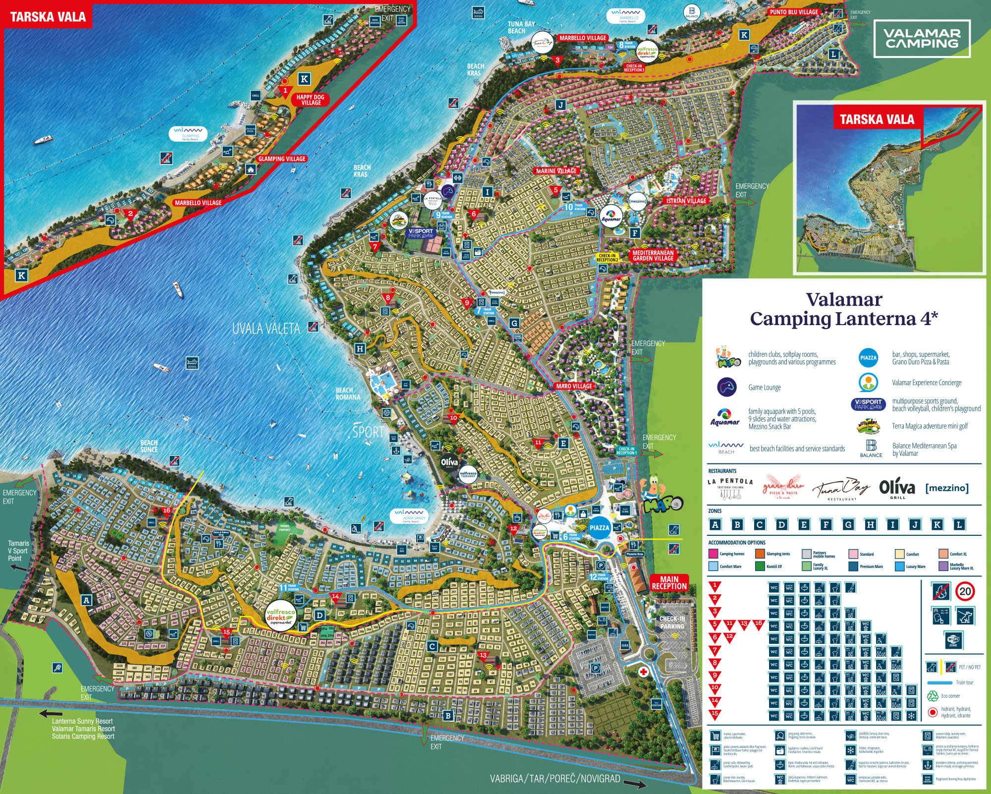 Plattegrond Valamar Camping Lanterna