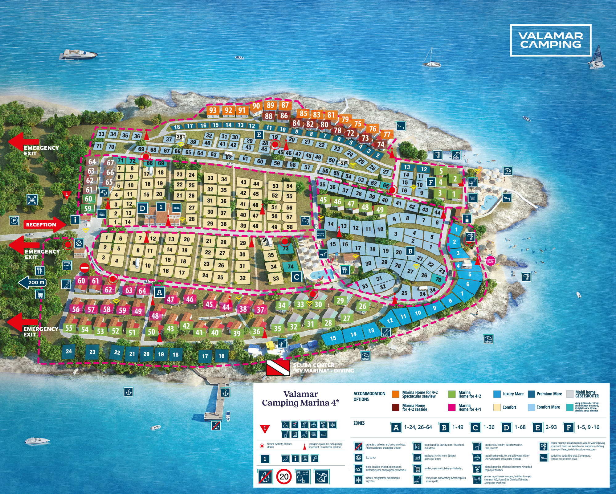 Plattegrond Valamar Camping Marina