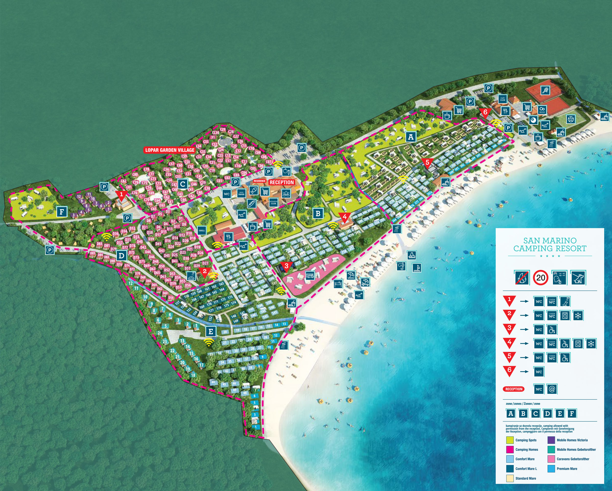 Plattegrond Valamar Camping San Marino