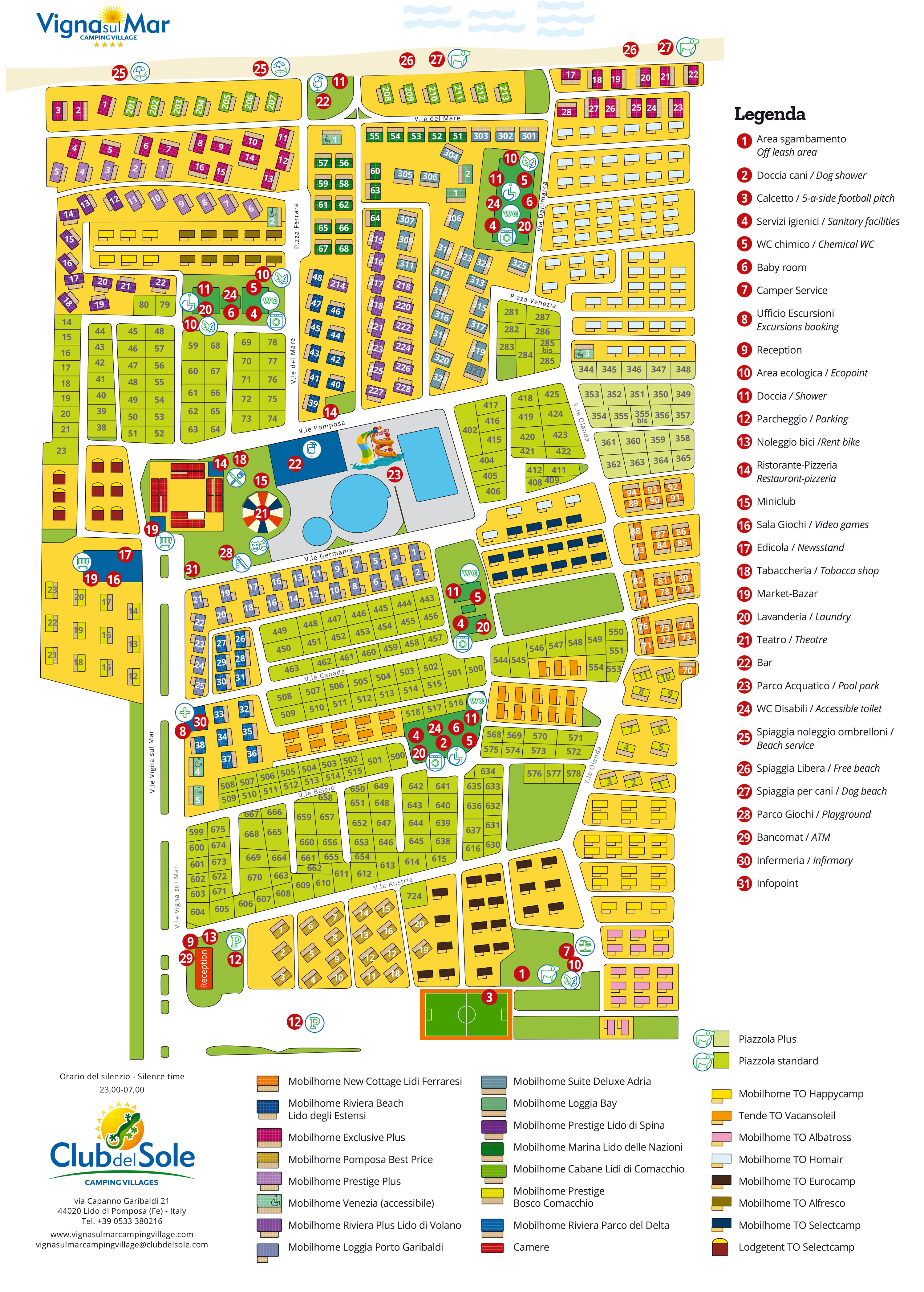 Plattegrond Vigna sul Mar Family Village