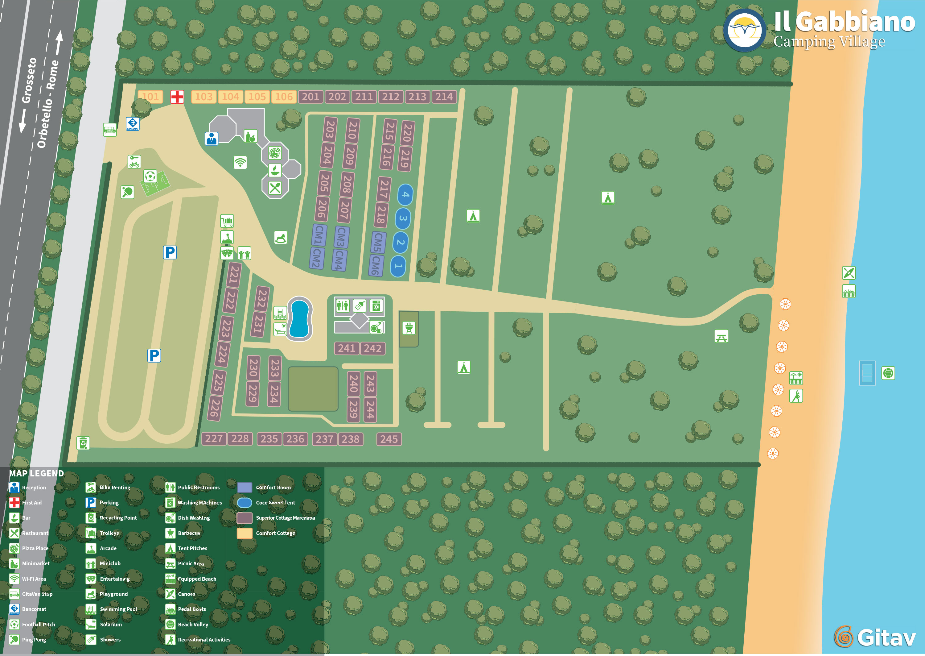 Plattegrond Village Il Gabbiano