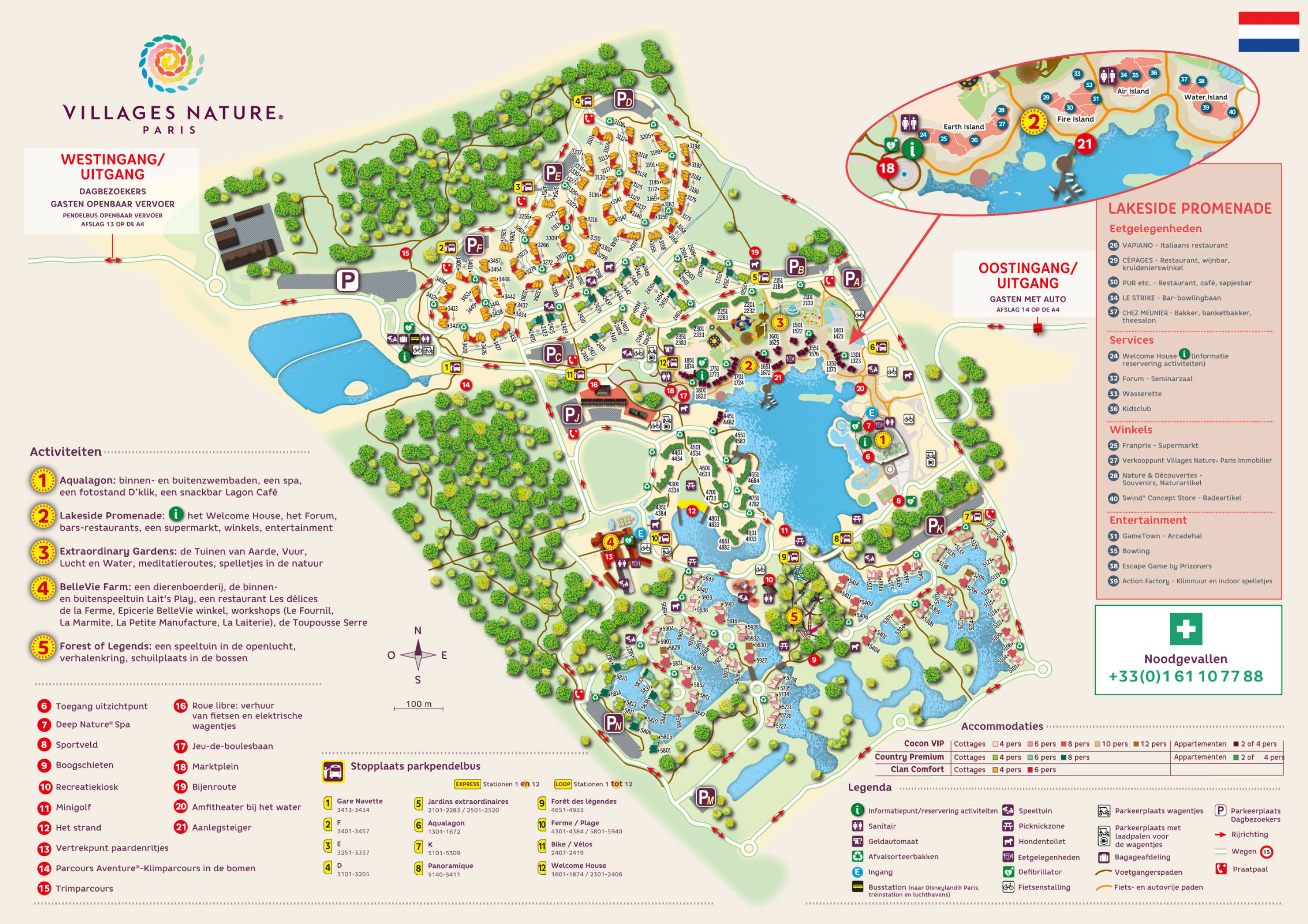 Plattegrond Villages Nature Paris