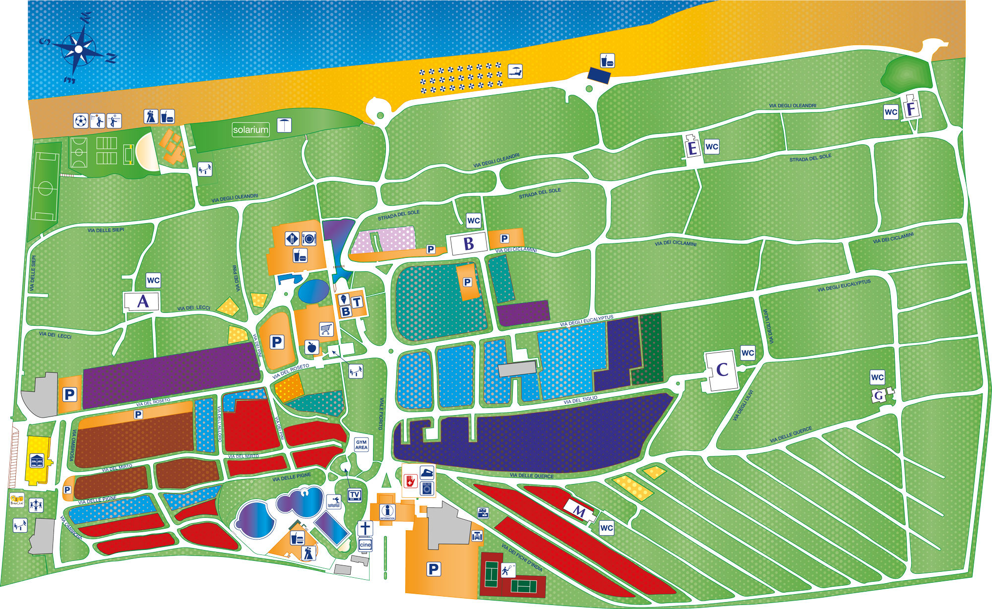 Plattegrond Villaggio Baia Domizia