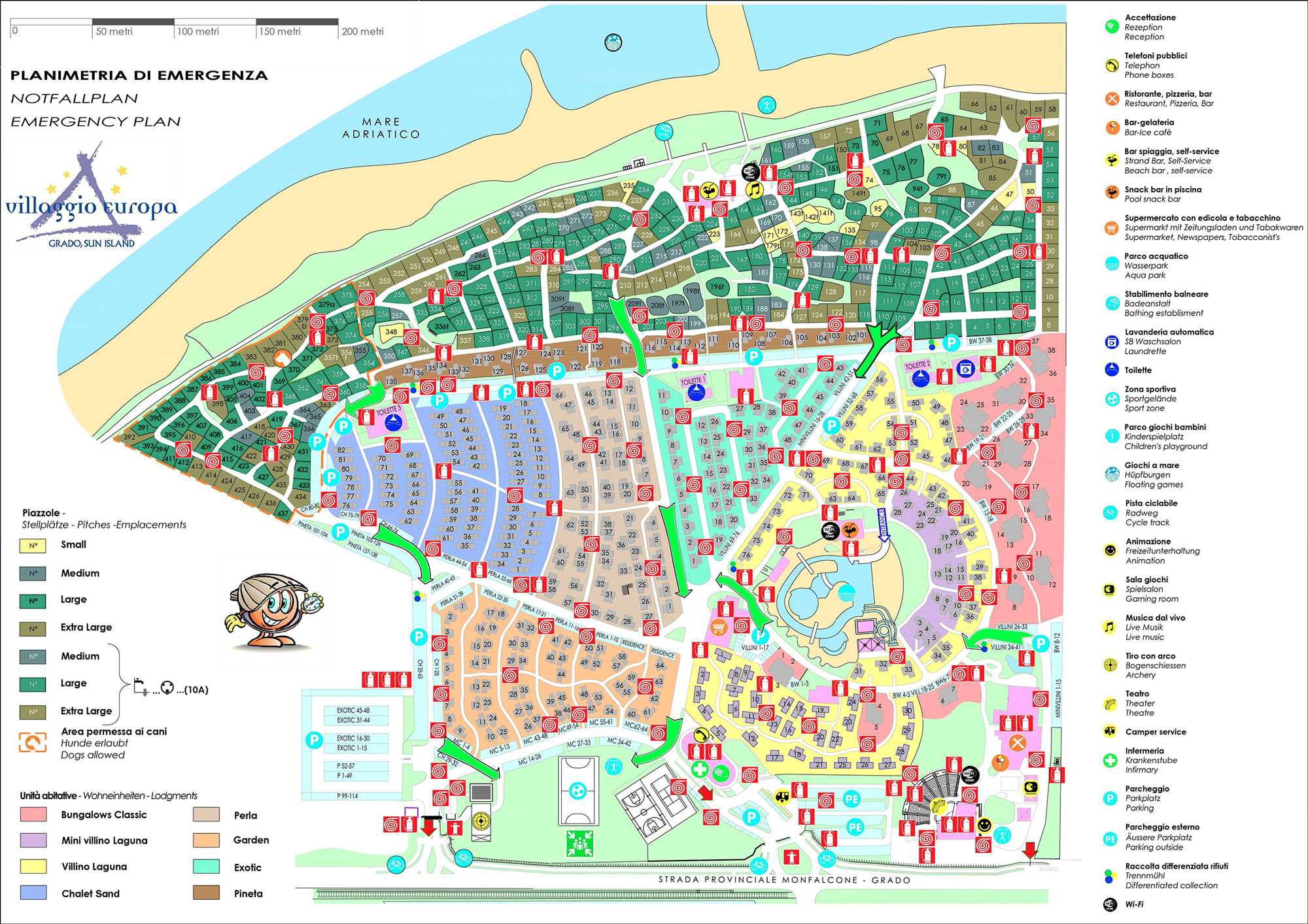 Plattegrond Villaggio Europa