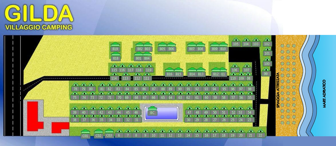Plattegrond Villaggio Gilda